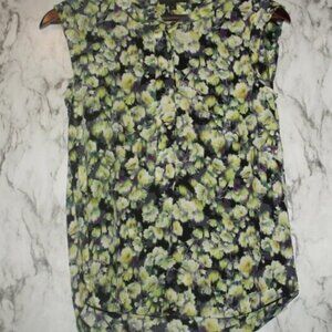 Floral Sleeveless Silk Top